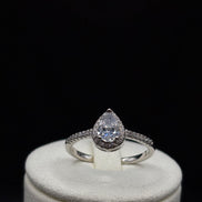 Schmuckset aus 925 Sterling Silber mit Tropfzirkon