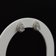 Schmuckset aus 925 Sterling Silber mit Tropfzirkon