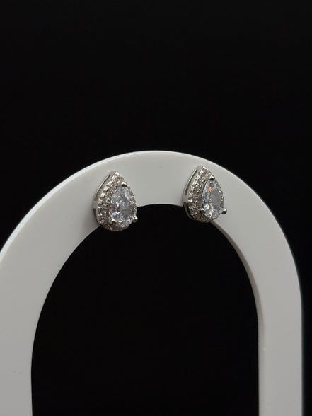 Schmuckset aus 925 Sterling Silber mit Tropfzirkon