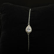 Schmuckset aus 925 Sterling Silber mit Tropfzirkon