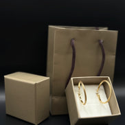 Patterned hoop earrings made of 925 sterling silver, gold plated