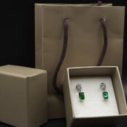 Elegante Zirkonia Steckerohrringe Anhänger