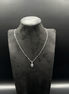 Collier en argent sterling 925 avec pendentif en zircone bleu