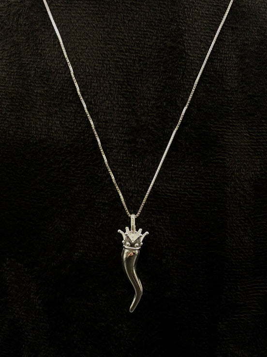 Corno Porta Fortuna Kette aus 925 Sterling Silber – Italienischer Glücksbringer