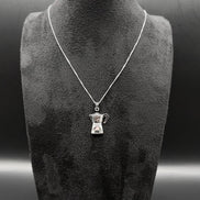 Collier cafetière italienne en argent sterling 925