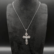Klassische Kreuz Halskette mit Jesus aus 925 Sterling Silber
