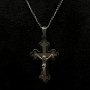 Klassische Kreuz Halskette mit Jesus aus 925 Sterling Silber
