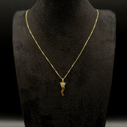 Collier Corno porte-bonheur en argent sterling 925 doré – Talisman italien