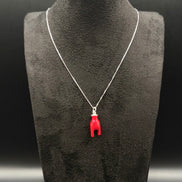 Collier Corna rouge en argent sterling 925 – Porte-bonheur italien contre le mauvais œil