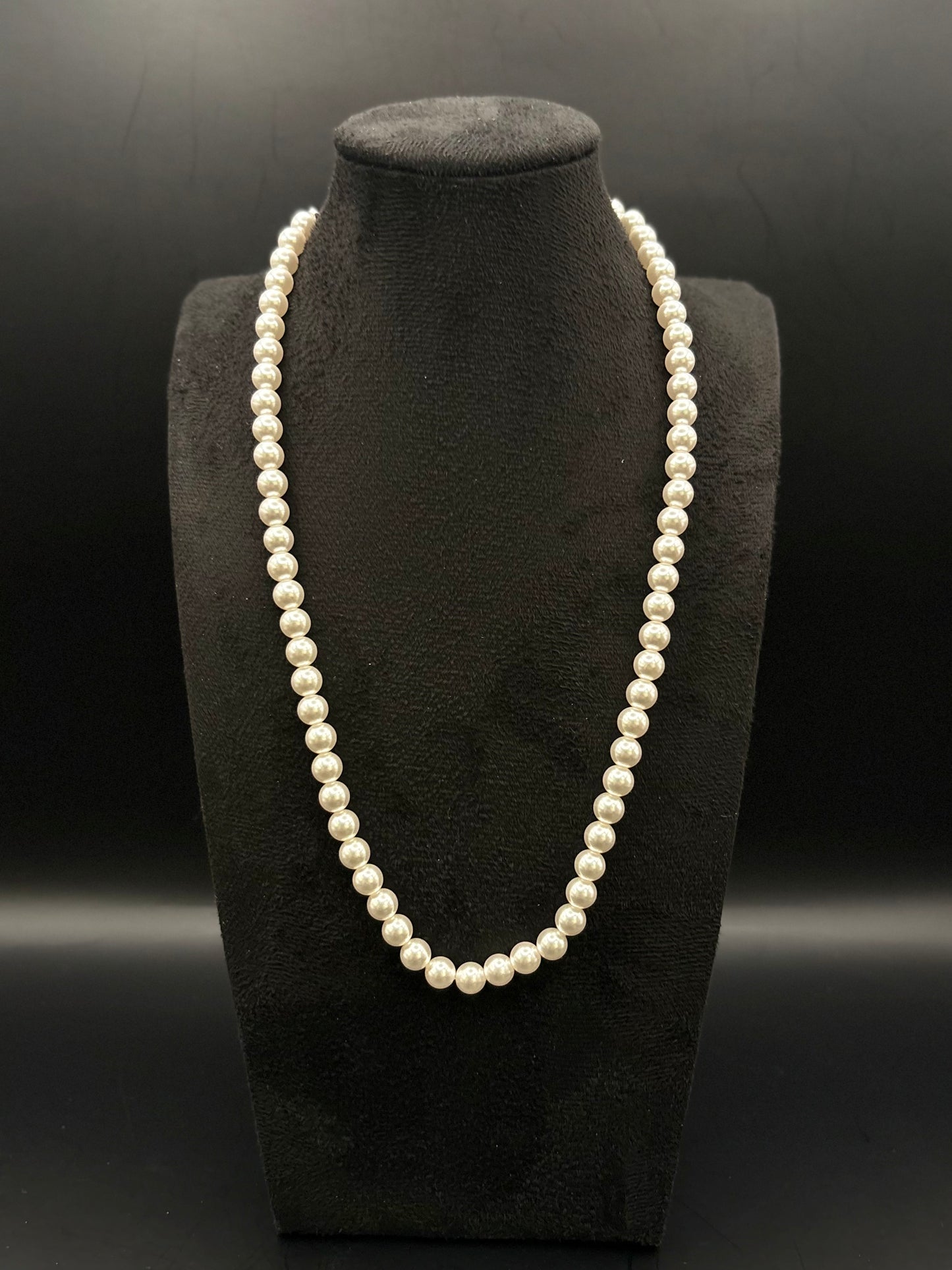 Elegante Perlenkette aus 925 Sterling Silber mit weißen Perlen