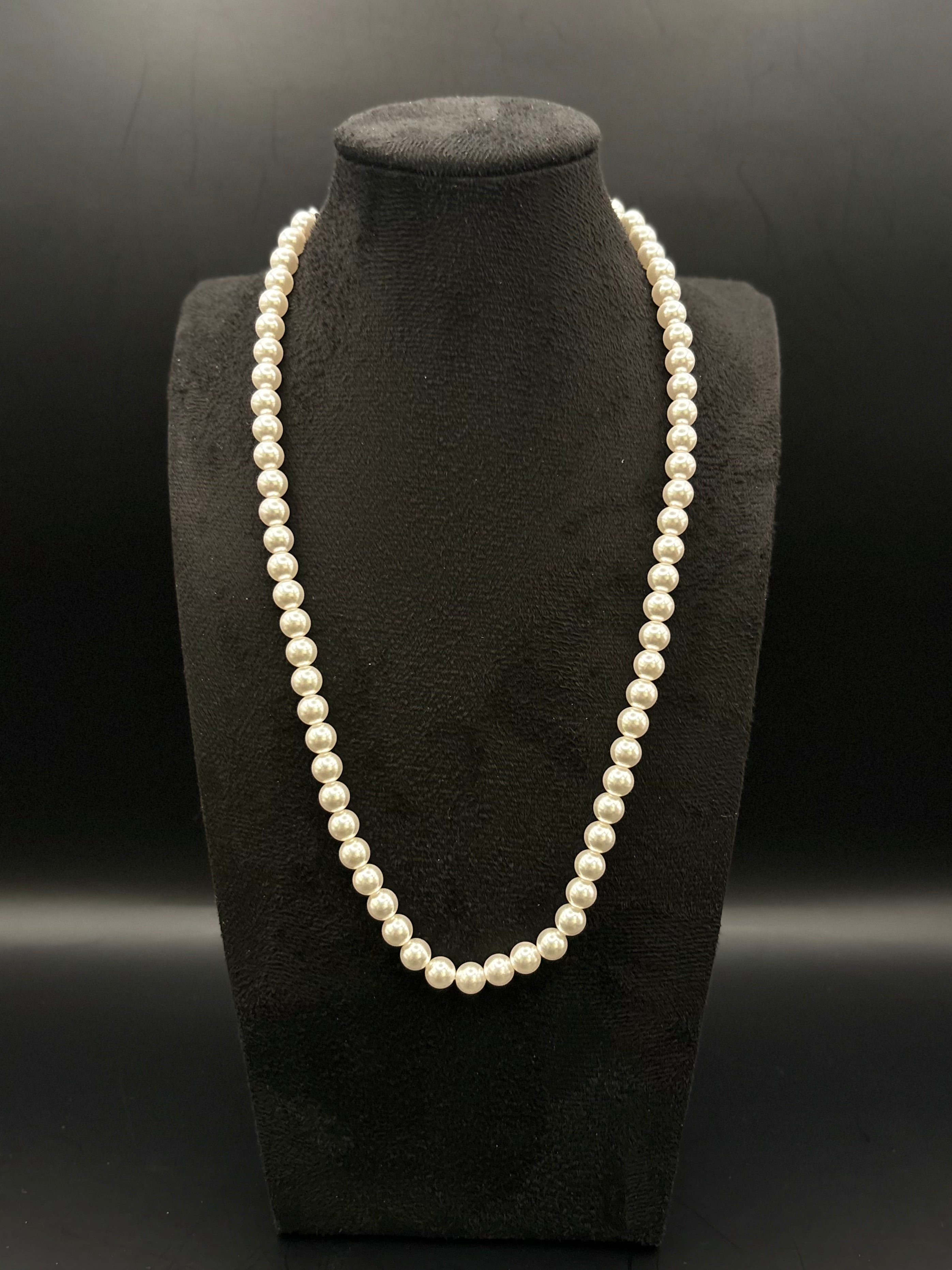 Elegante collana di perle in argento 925 - 45 cm