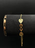 Armband aus vergoldetem 925 Sterling Silber mit Unendlichkeits-Symbol und Herzmotiven