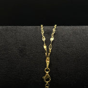 Doppelreihiges Armband aus vergoldetem 925 Sterling Silber
