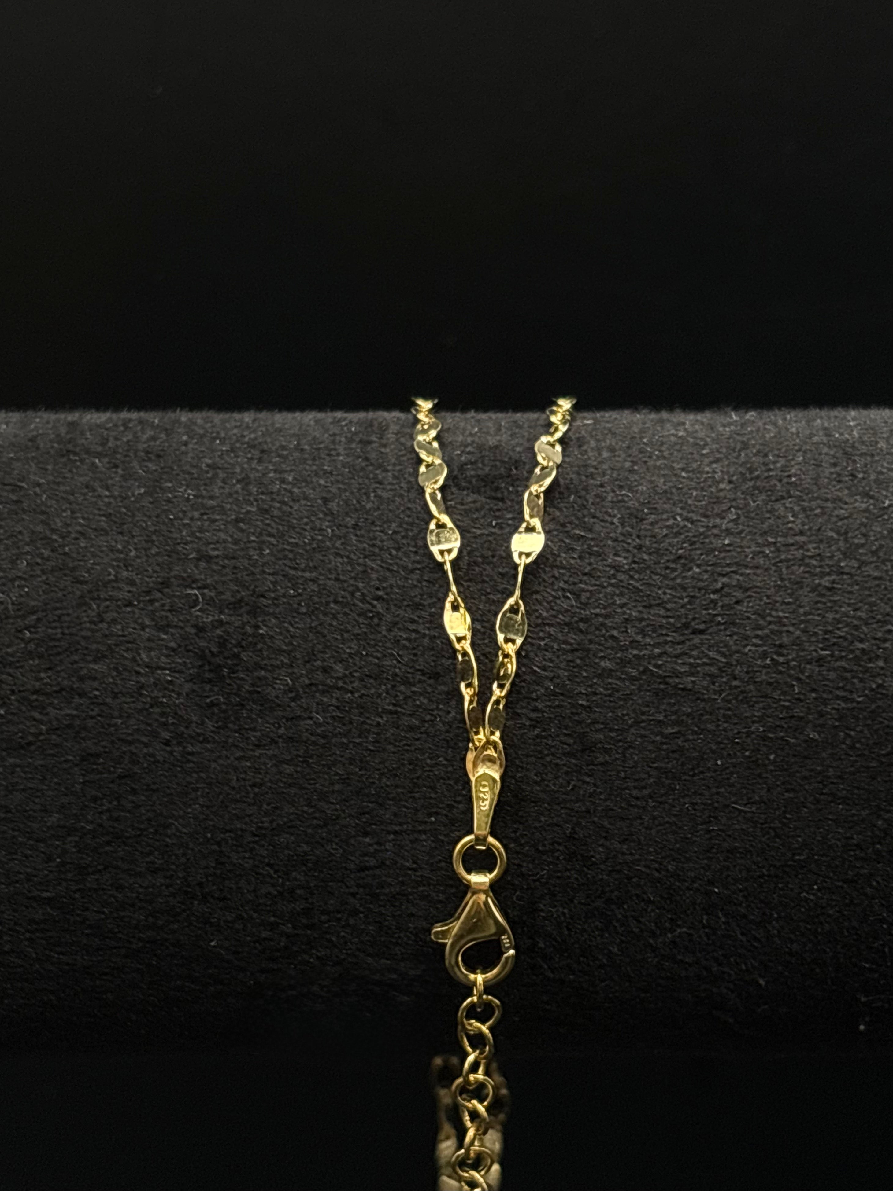 Doppelreihiges Armband aus vergoldetem 925 Sterling Silber