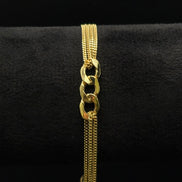 Mehrreihiges Kettenarmband aus vergoldetem 925 Sterling Silber
