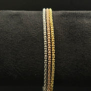 Mehrreihiges Tricolor-Armband aus 925 Sterling Silber