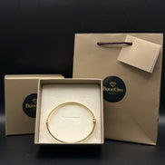 Vergoldeter Armreif aus 925 Sterling Silber mit Mäander-Design