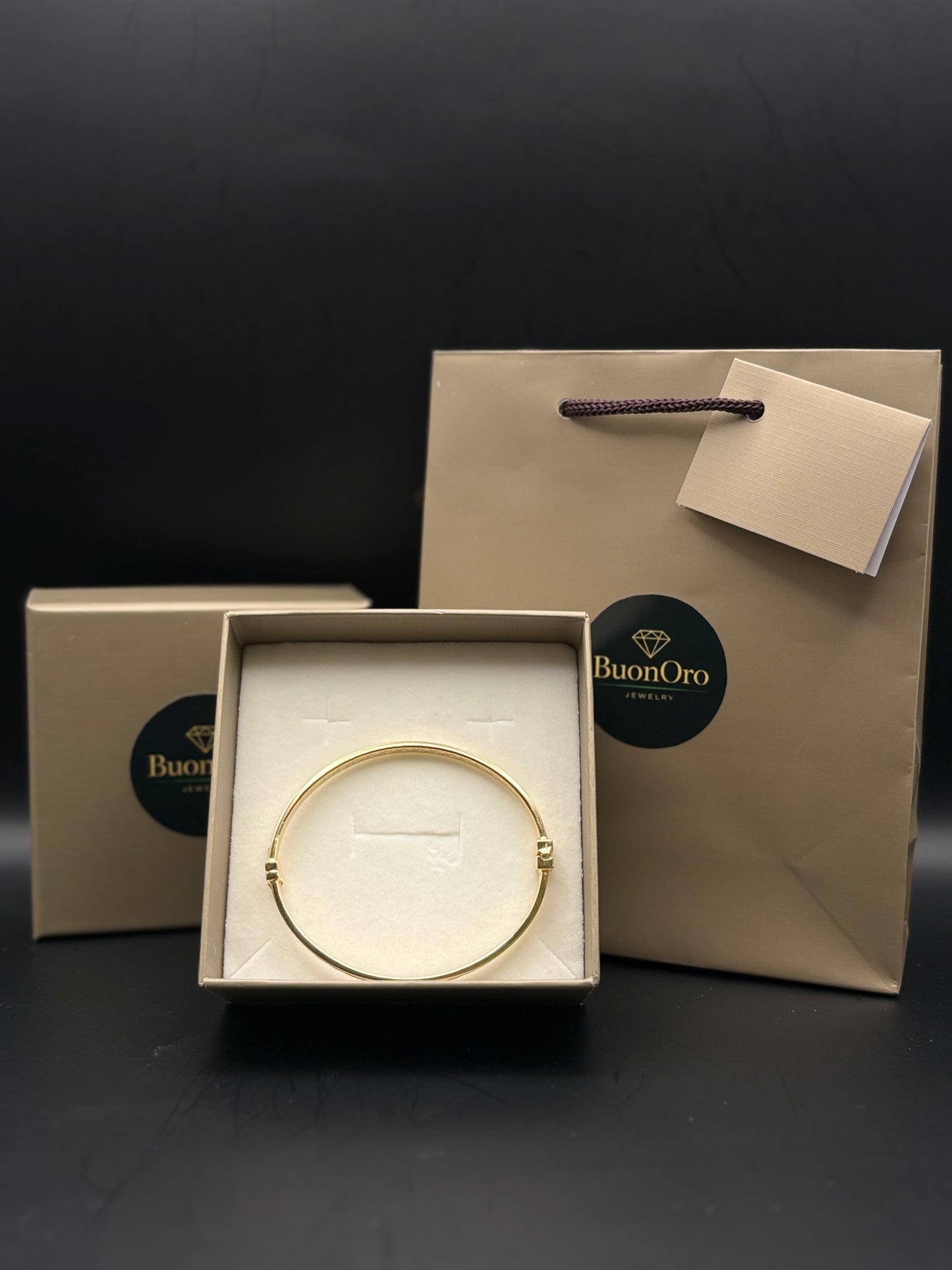Vergoldeter Armreif aus 925 Sterling Silber mit Mäander-Design