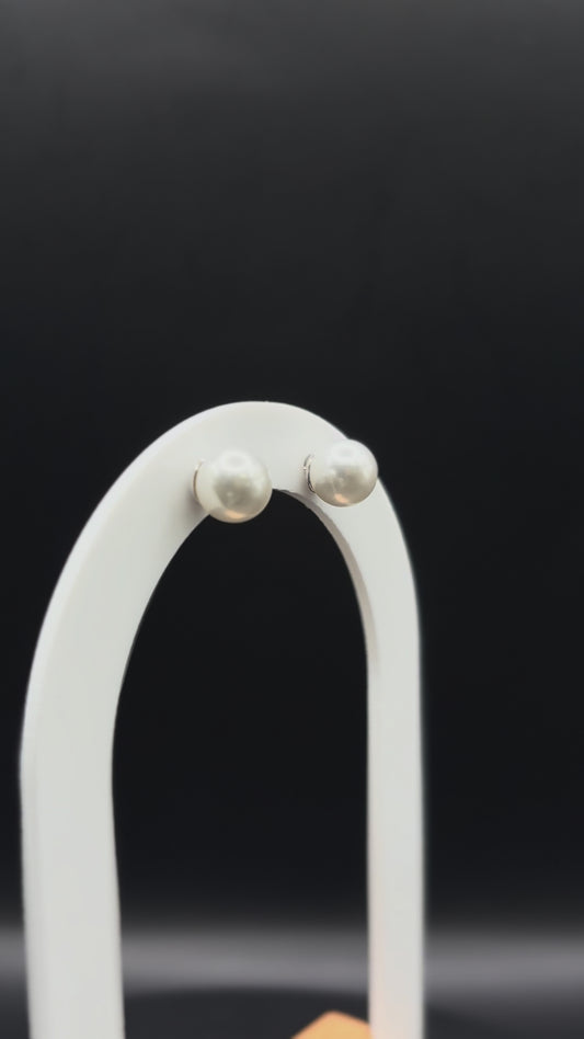 Perlen-Ohrstecker aus 925 Sterling Silber – 8 mm