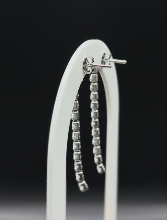 Zirkonia Line Steckerohrringe